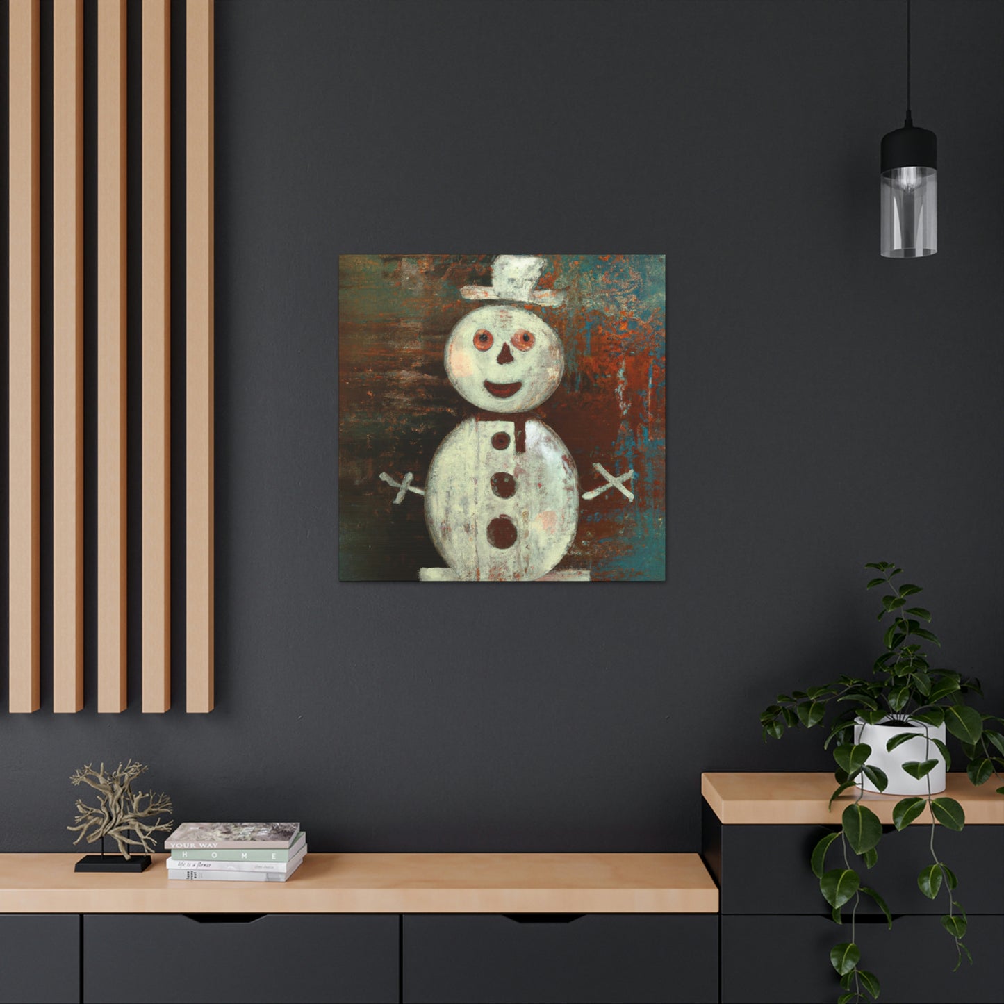 "Snowman in Expressionism" - Canvas