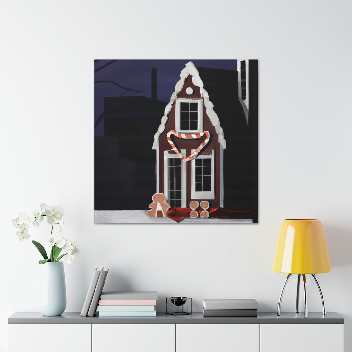 "Gingerbread Dream House" - Canvas