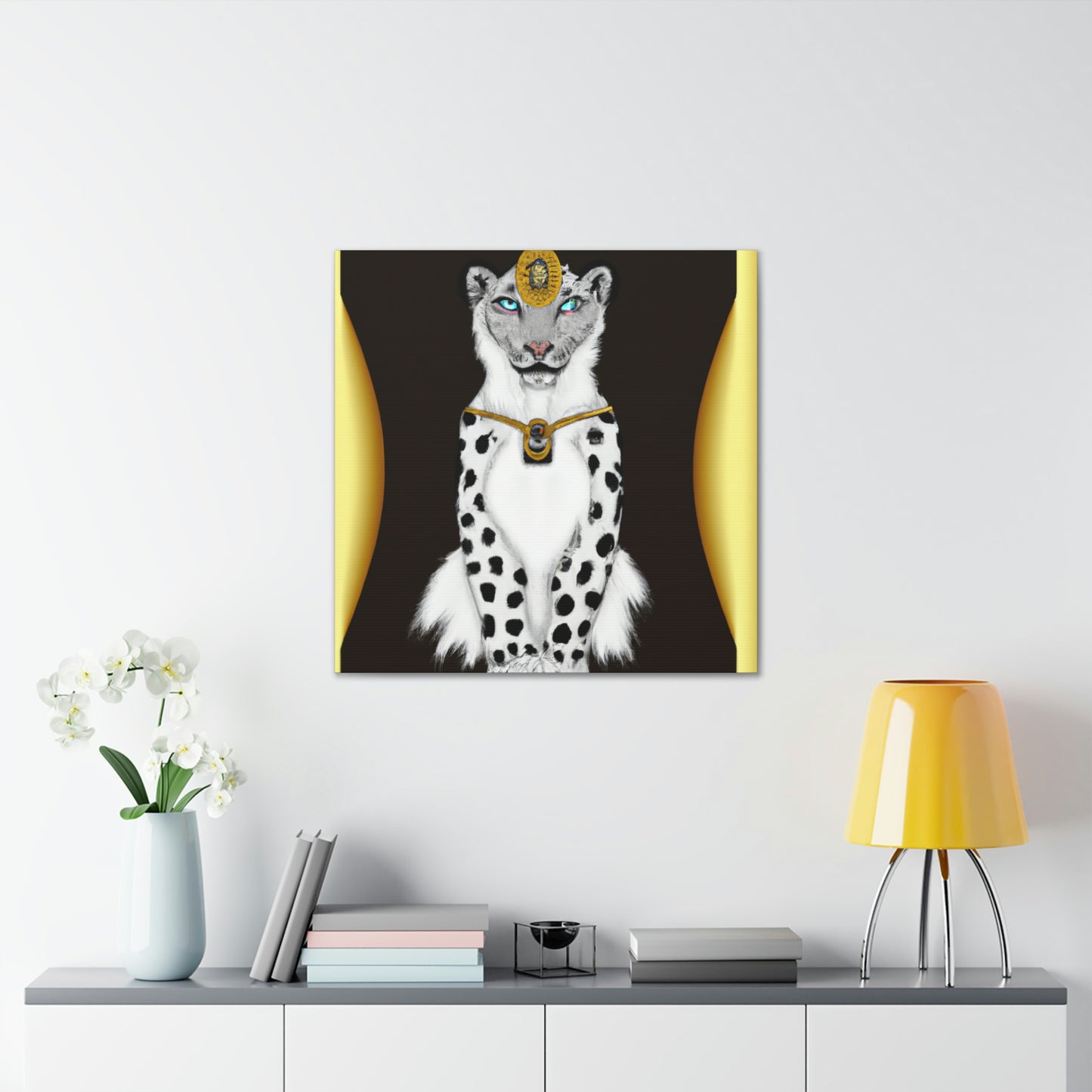 "Luxurious Snowy Panther" - Canvas