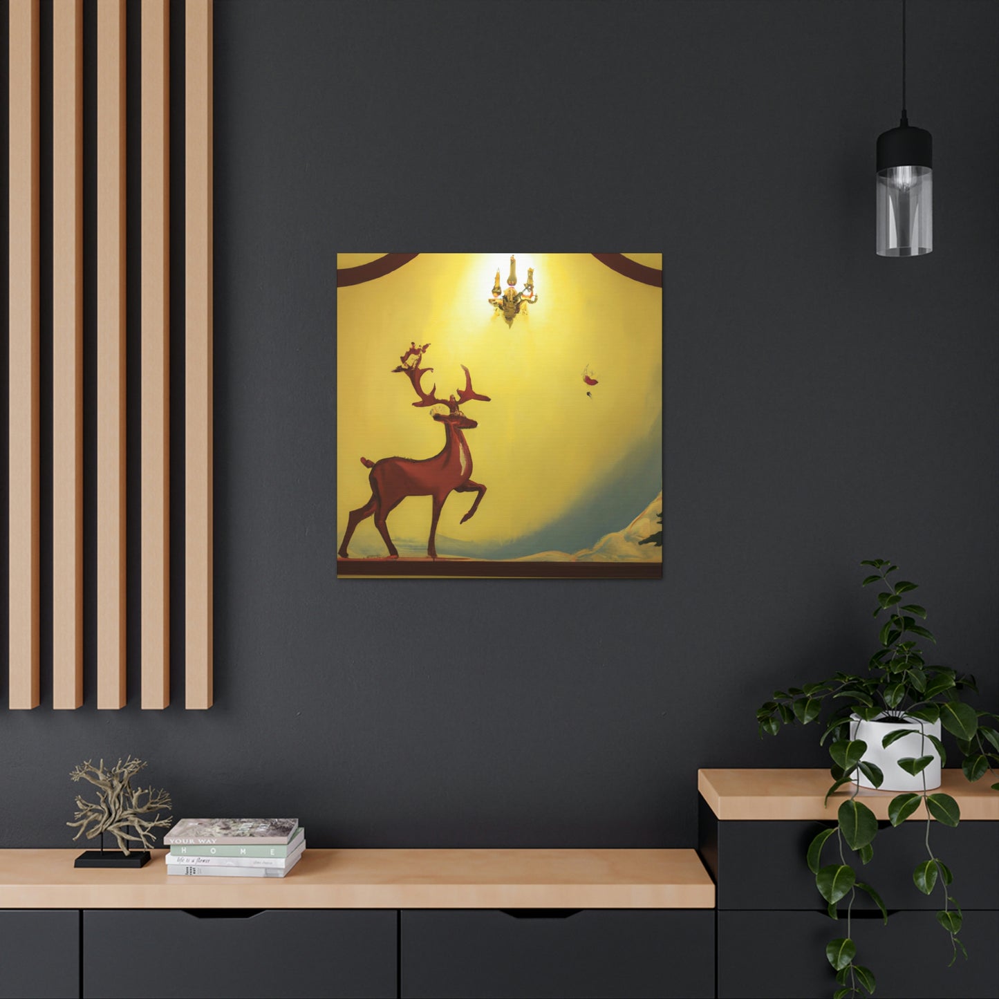 "Reindeer Art Deco" - Canvas