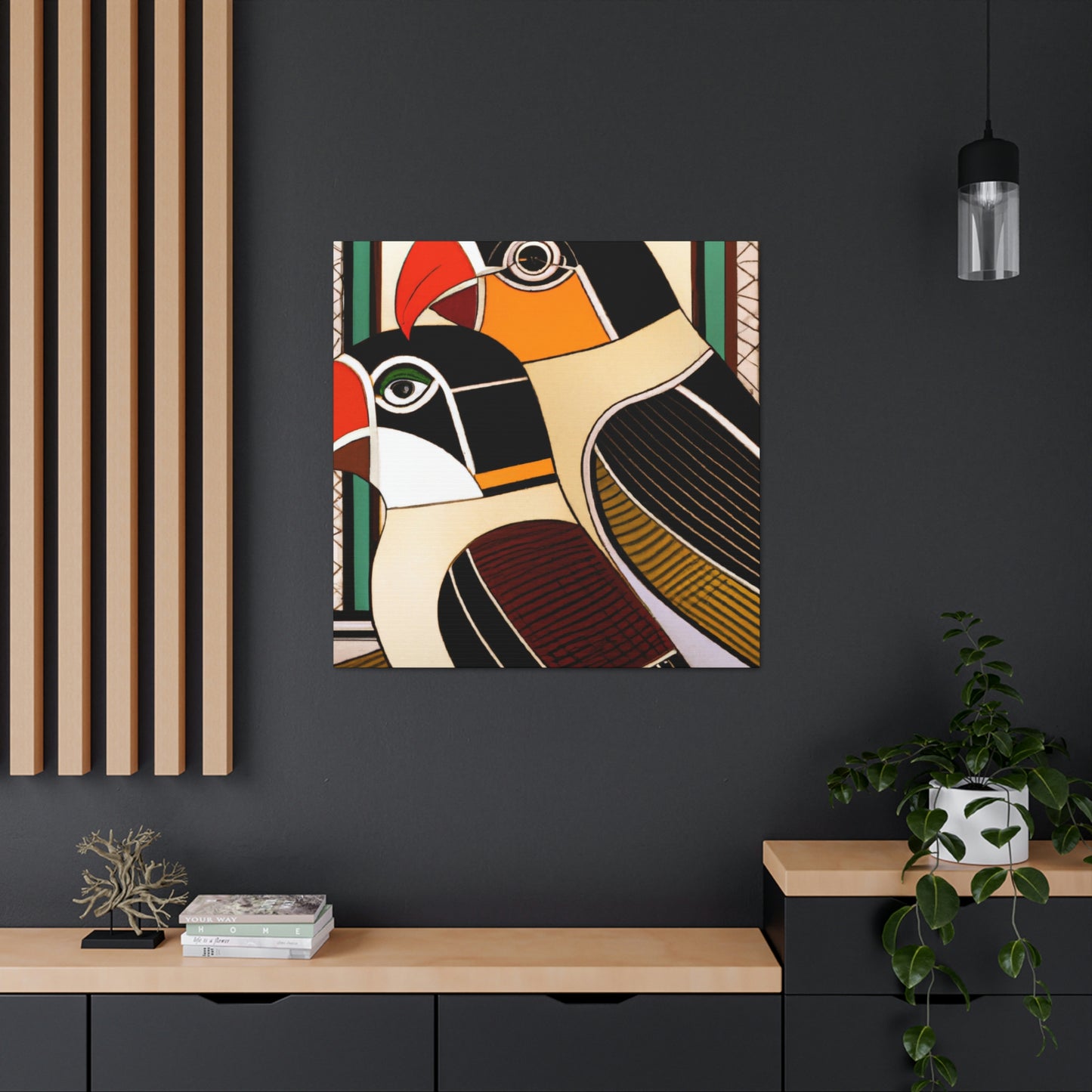 "Loving Birds in Bloom" - Canvas