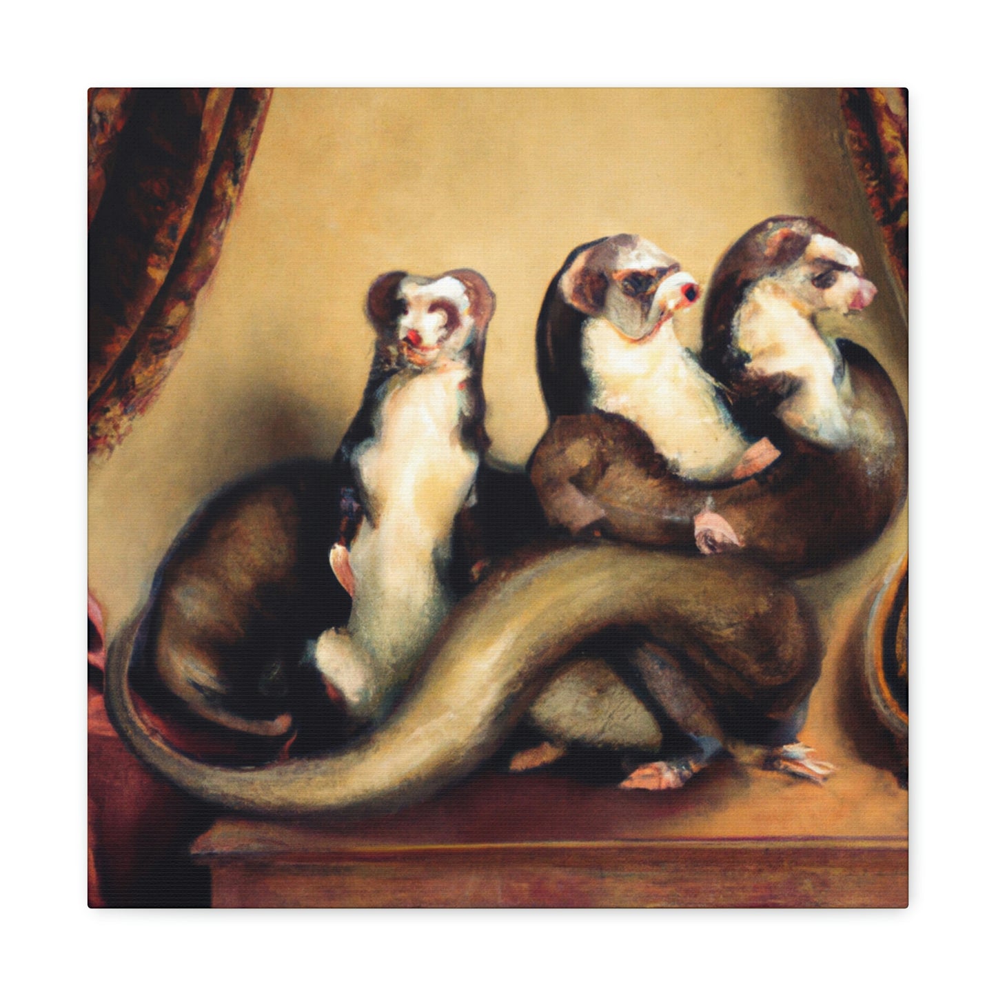 Ferrets in Baroque - Canvas