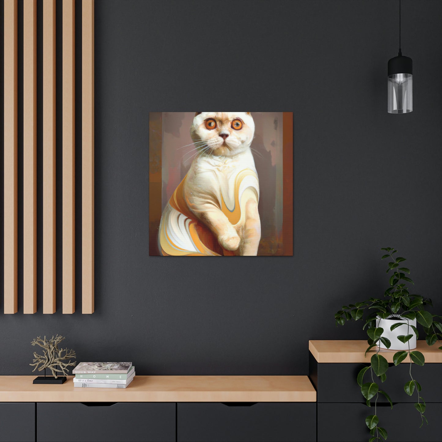 "Kilted Cat Curves" - Canvas