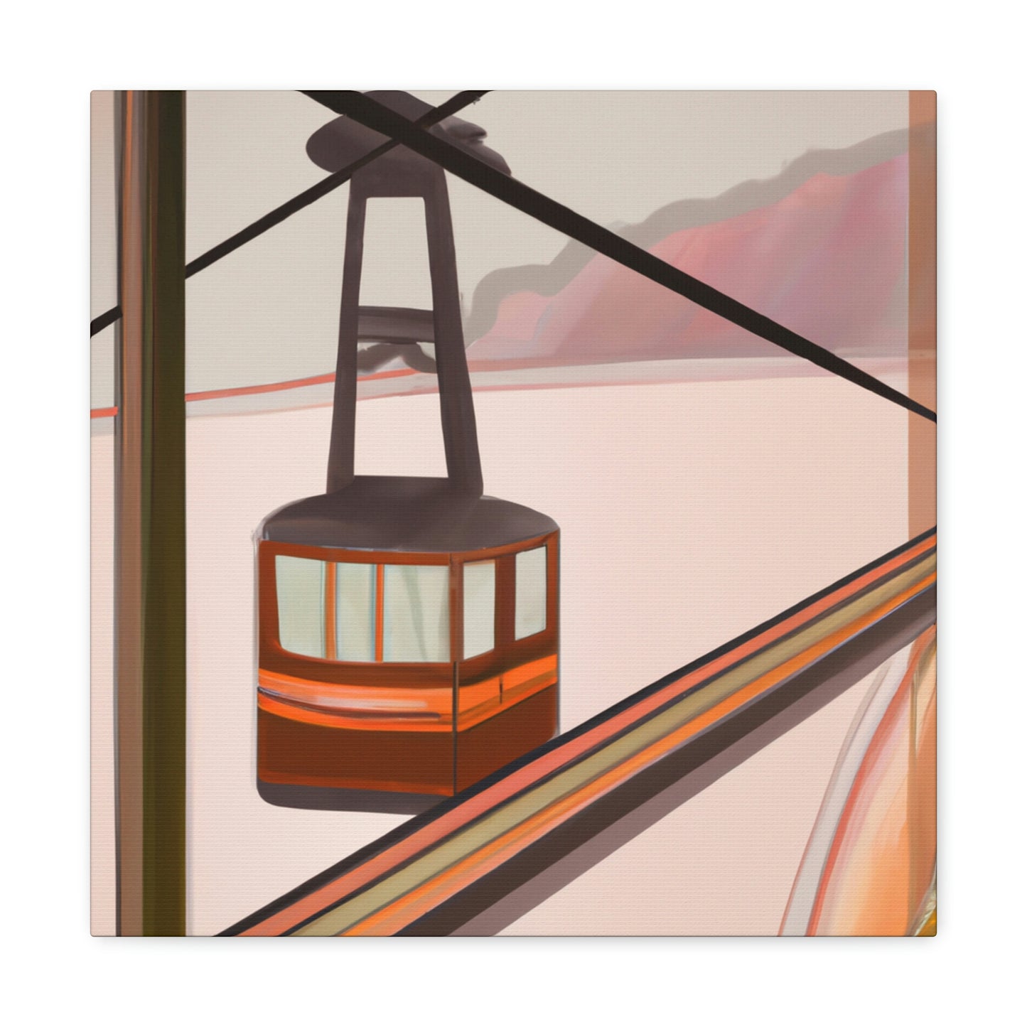 "Cable Car Dreams 1920s" - Canvas