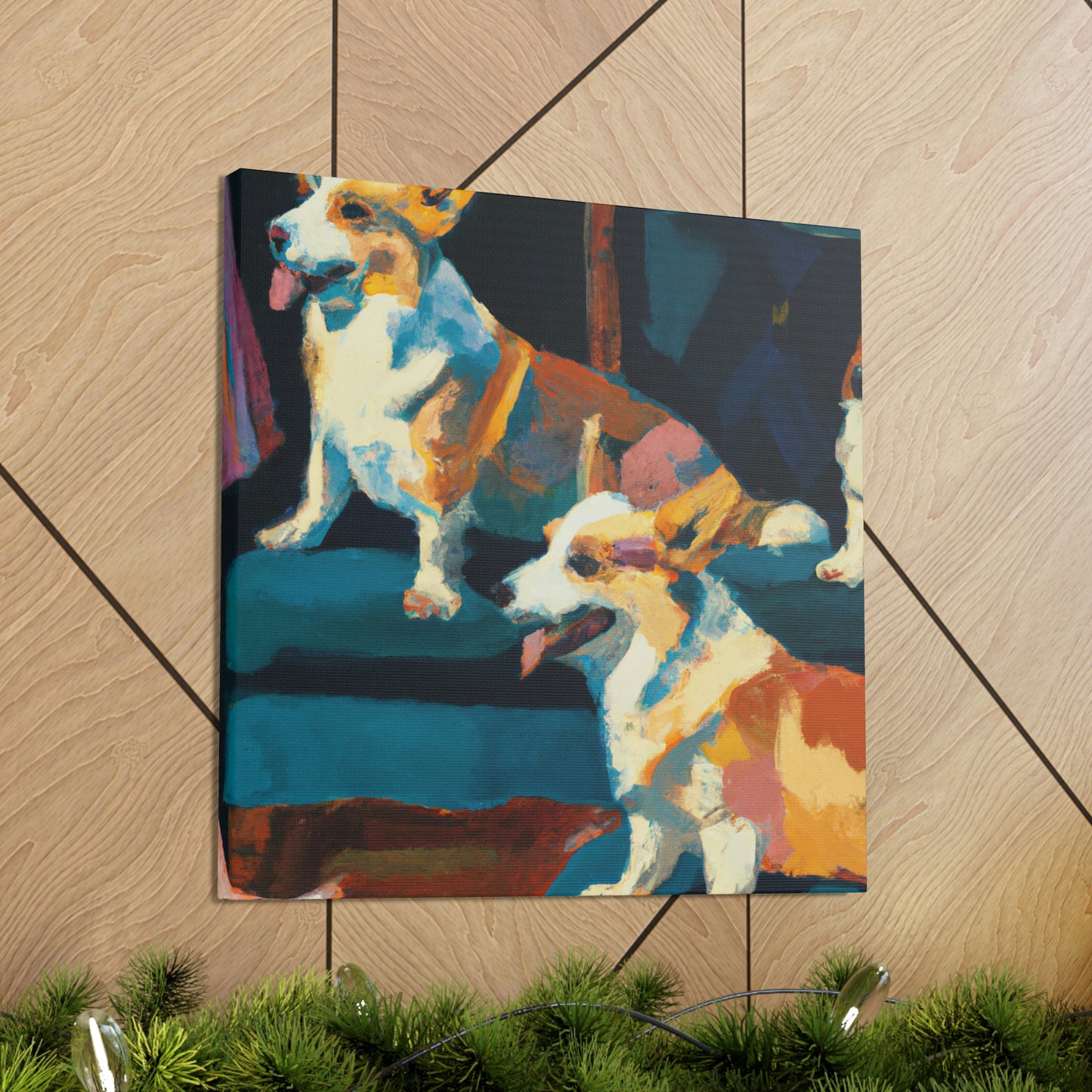 Corgi's Expressionist Dream - Canvas