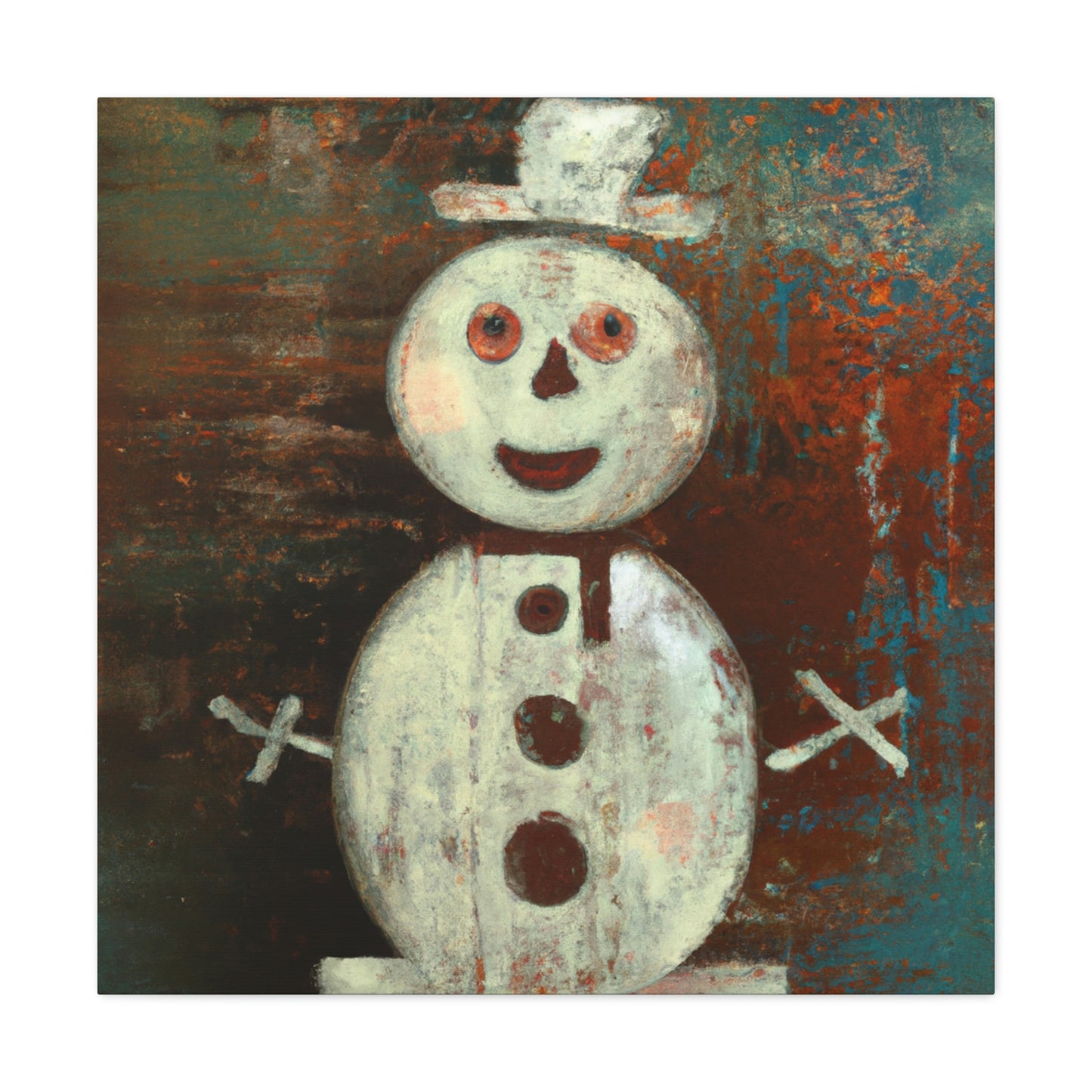 "Snowman in Expressionism" - Canvas