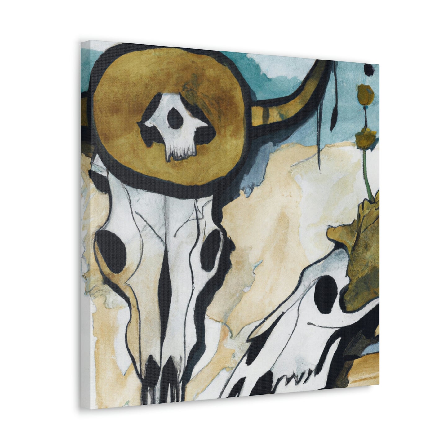 "Cow Skull in Vision" - Canvas