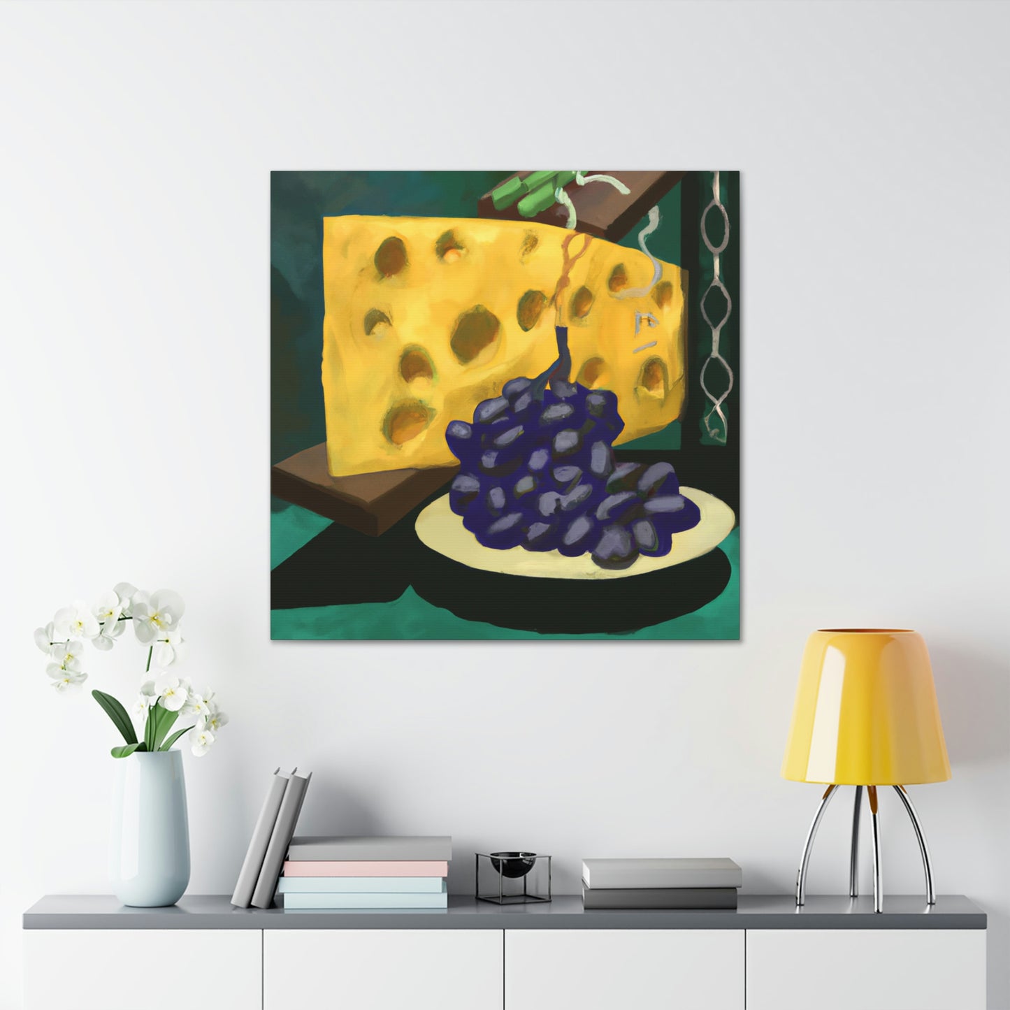 Cheese and Grapes Pop - Canvas