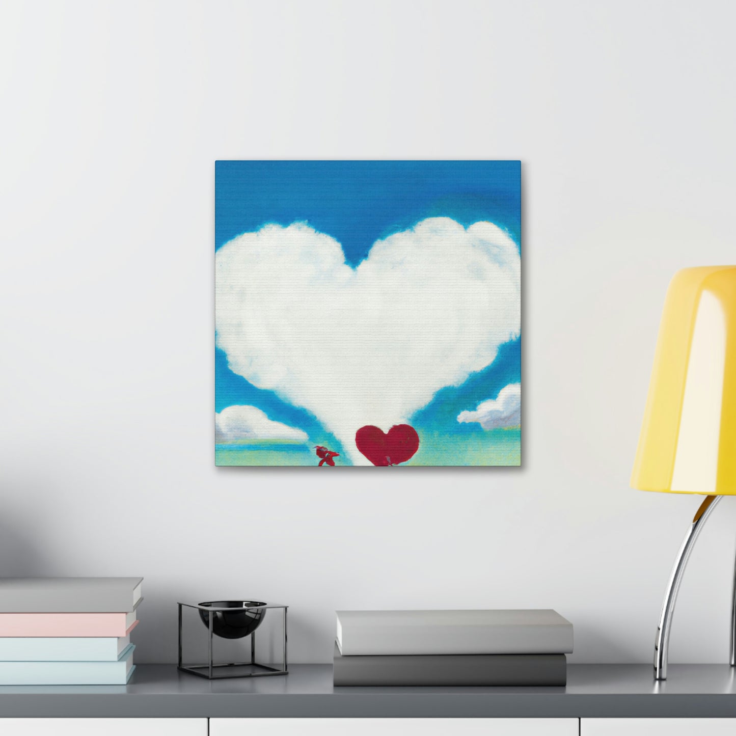 "Heart-Shaped Freedom Cloud" - Canvas