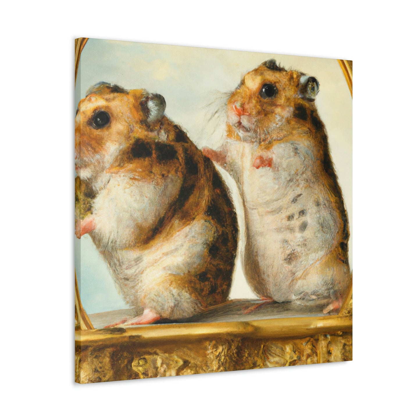 "Hamsters in Baroque". - Canvas