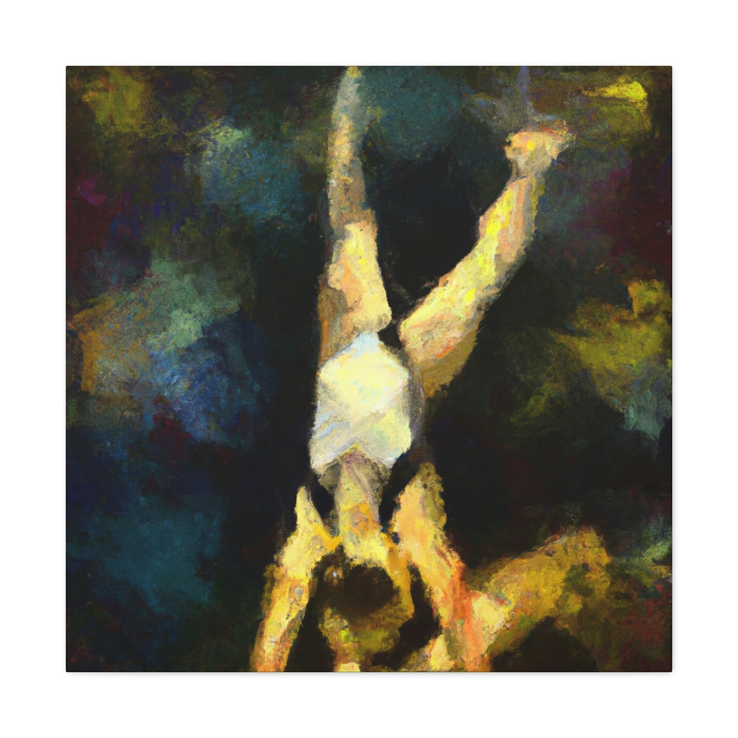 "Gymnasts in Motion" - Canvas