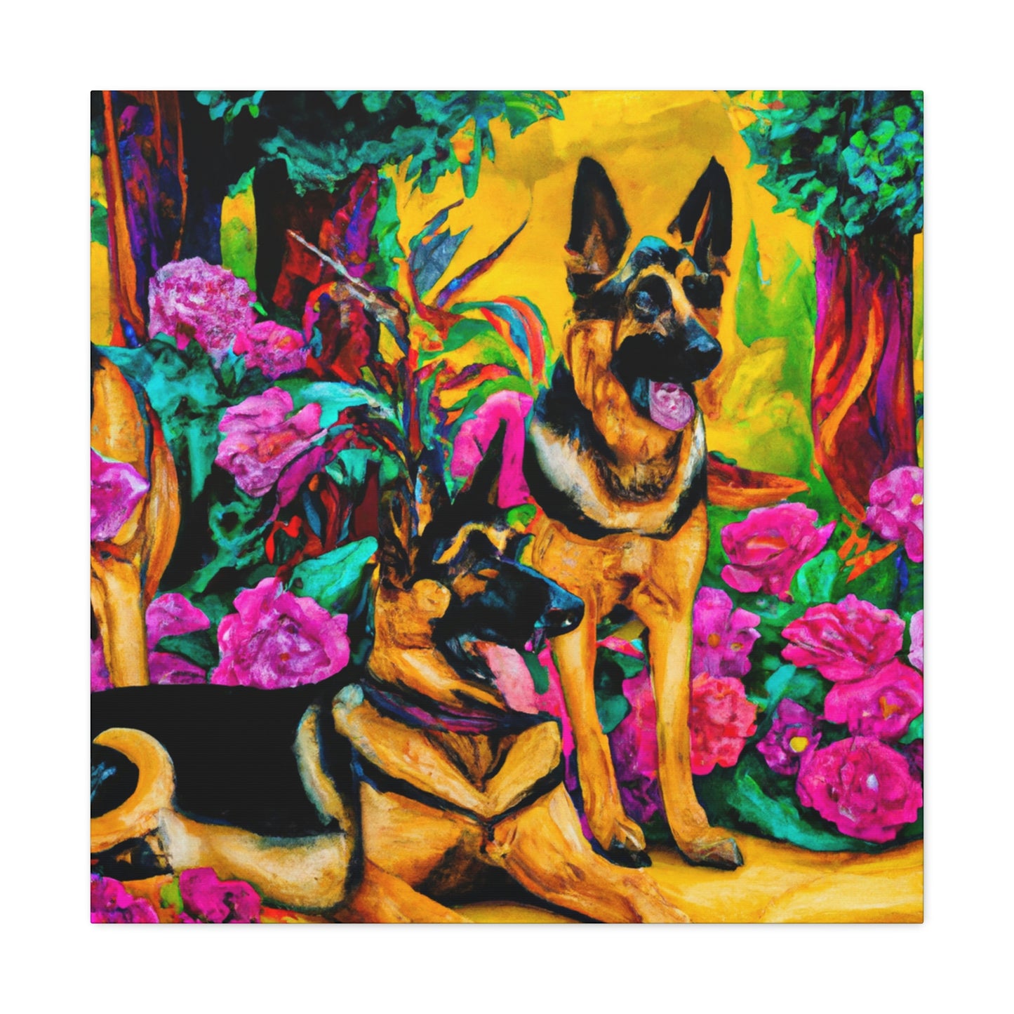 "Guardian Shepherd in Deco" - Canvas