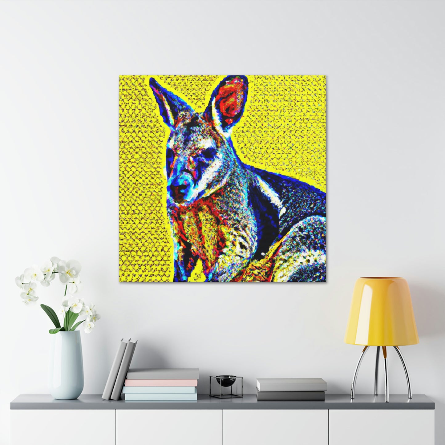 Wallaby in Pointillism - Canvas