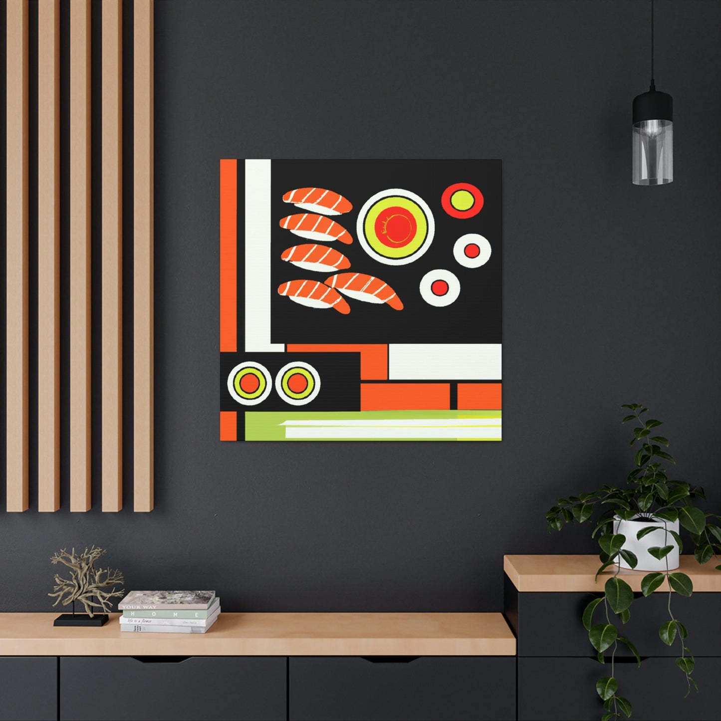 "Delicate Deco Sushi Art" - Canvas