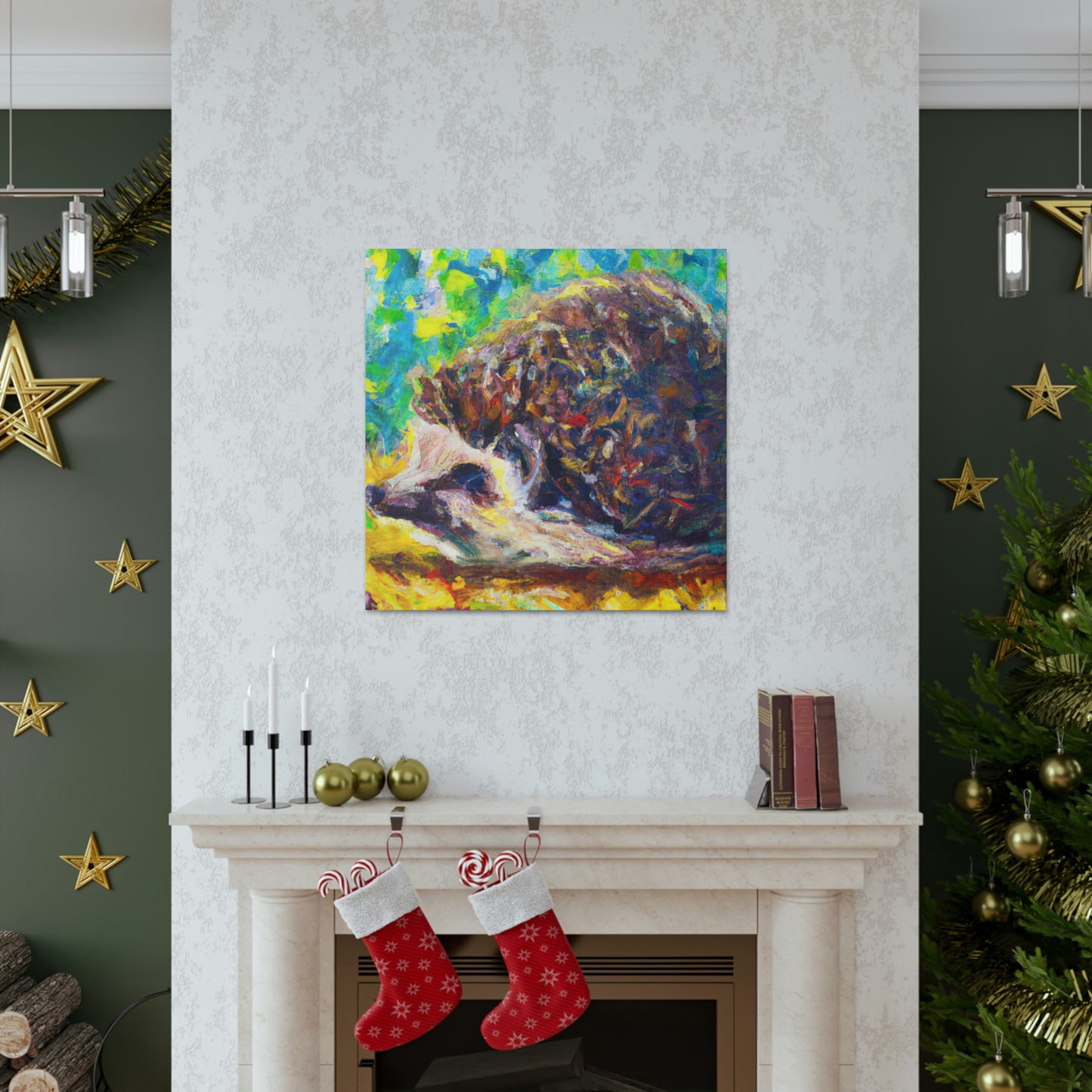 Hedgehogs In Impressionism - Canvas