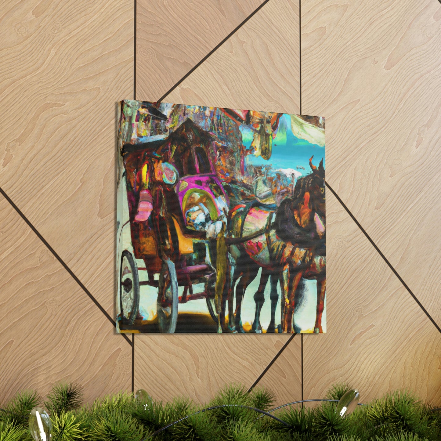 "Carriage on a Horse" - Canvas