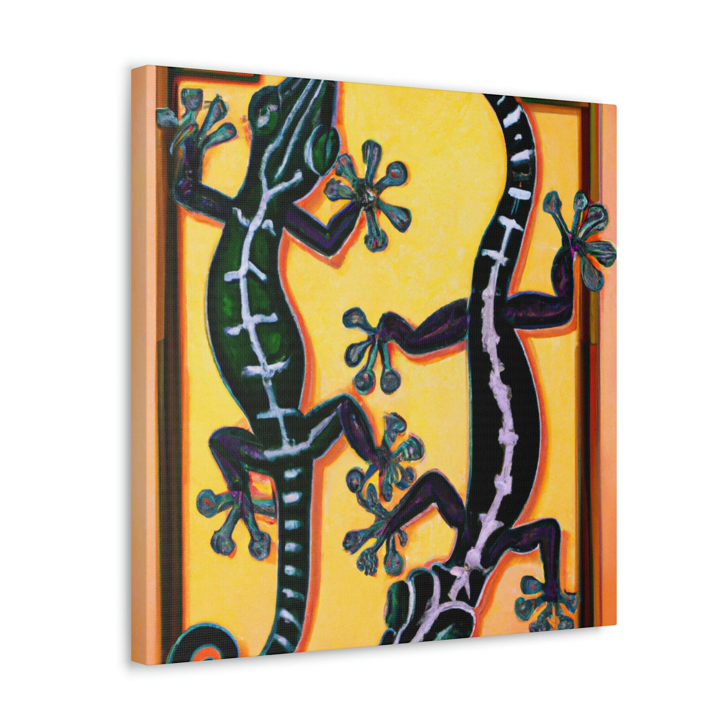 Geckos in Art Deco - Canvas