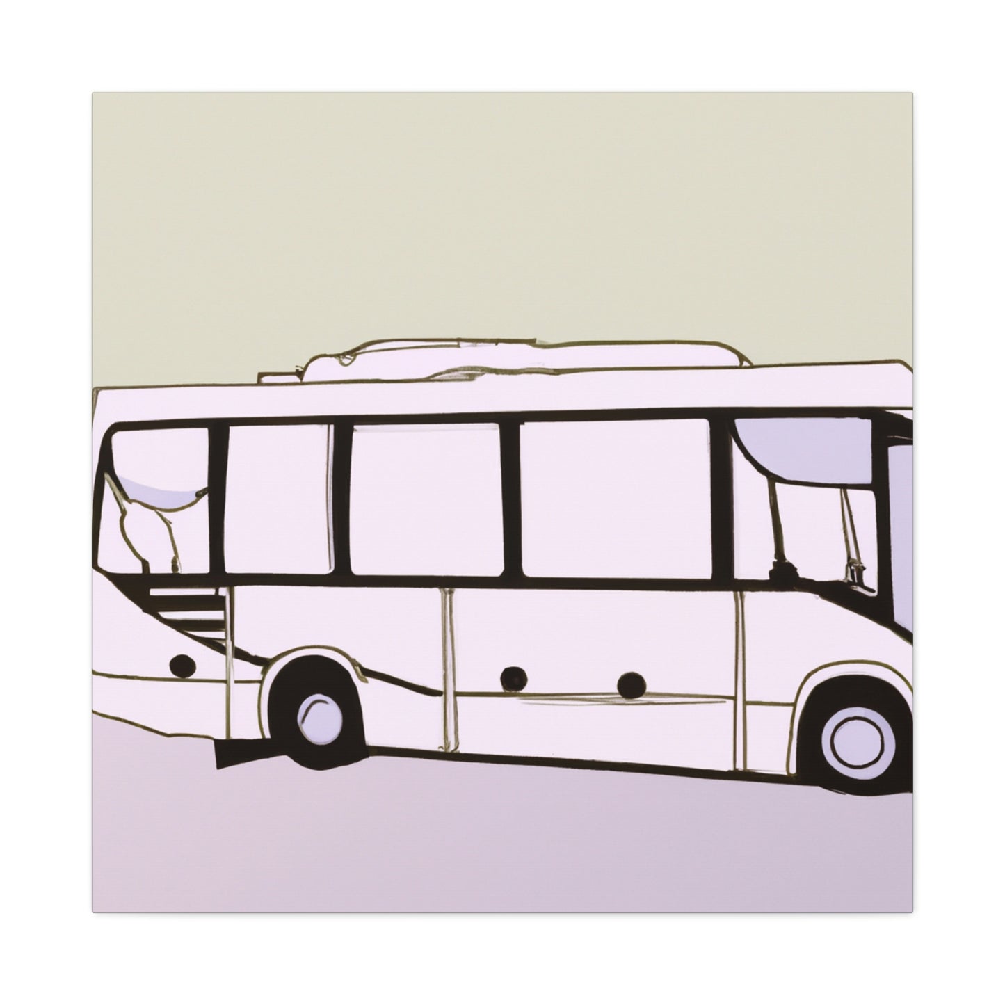 "Bus of Minimalism" - Canvas