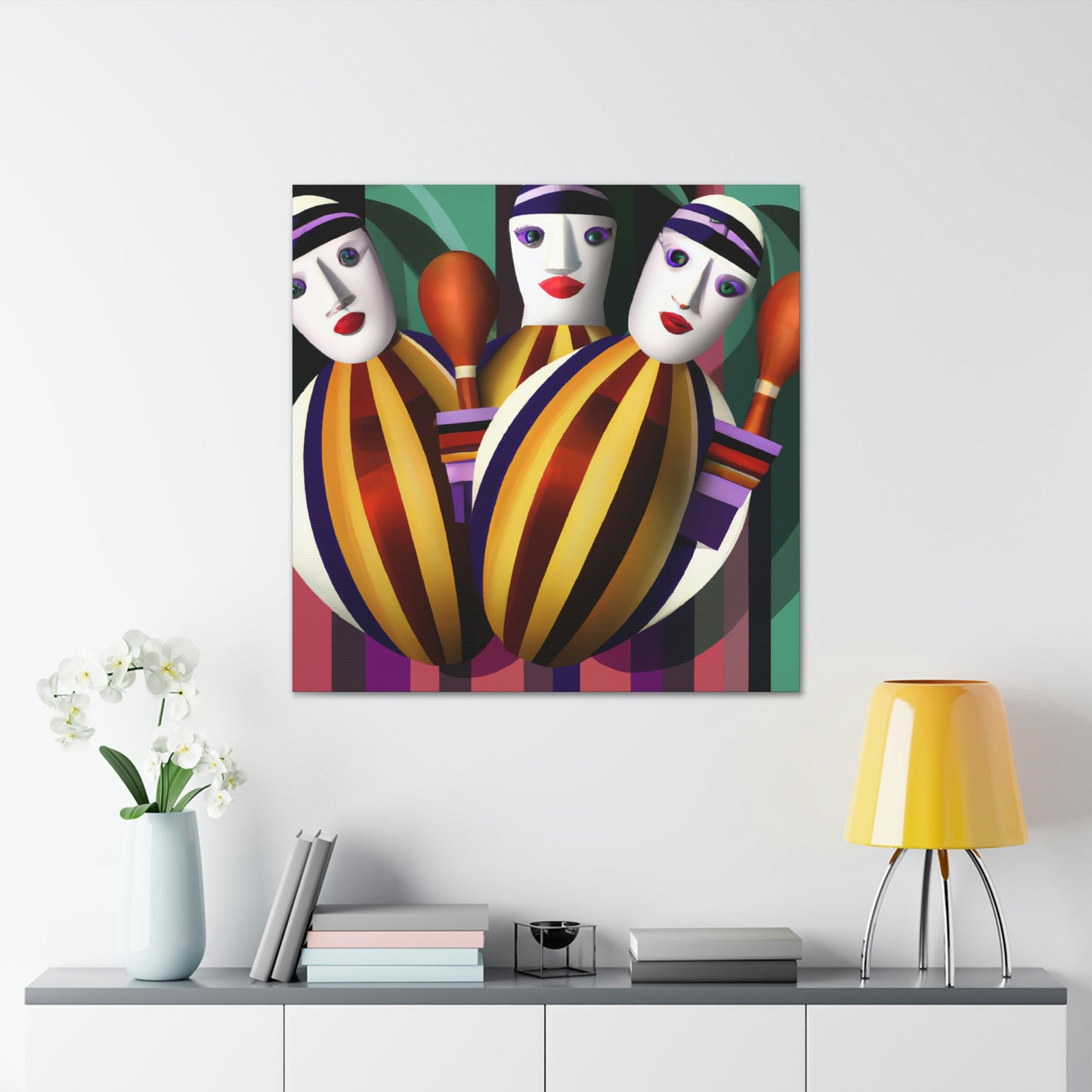 "Twirling Maracas Symphony" - Canvas