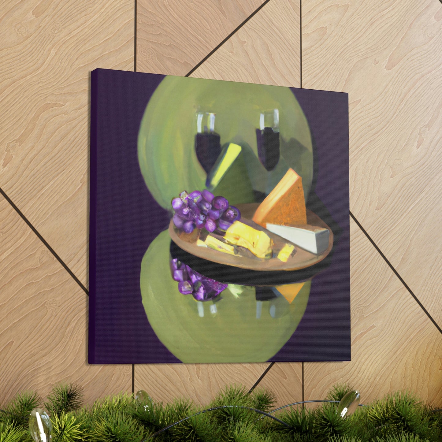 Grapes and Cheese Feast - Canvas