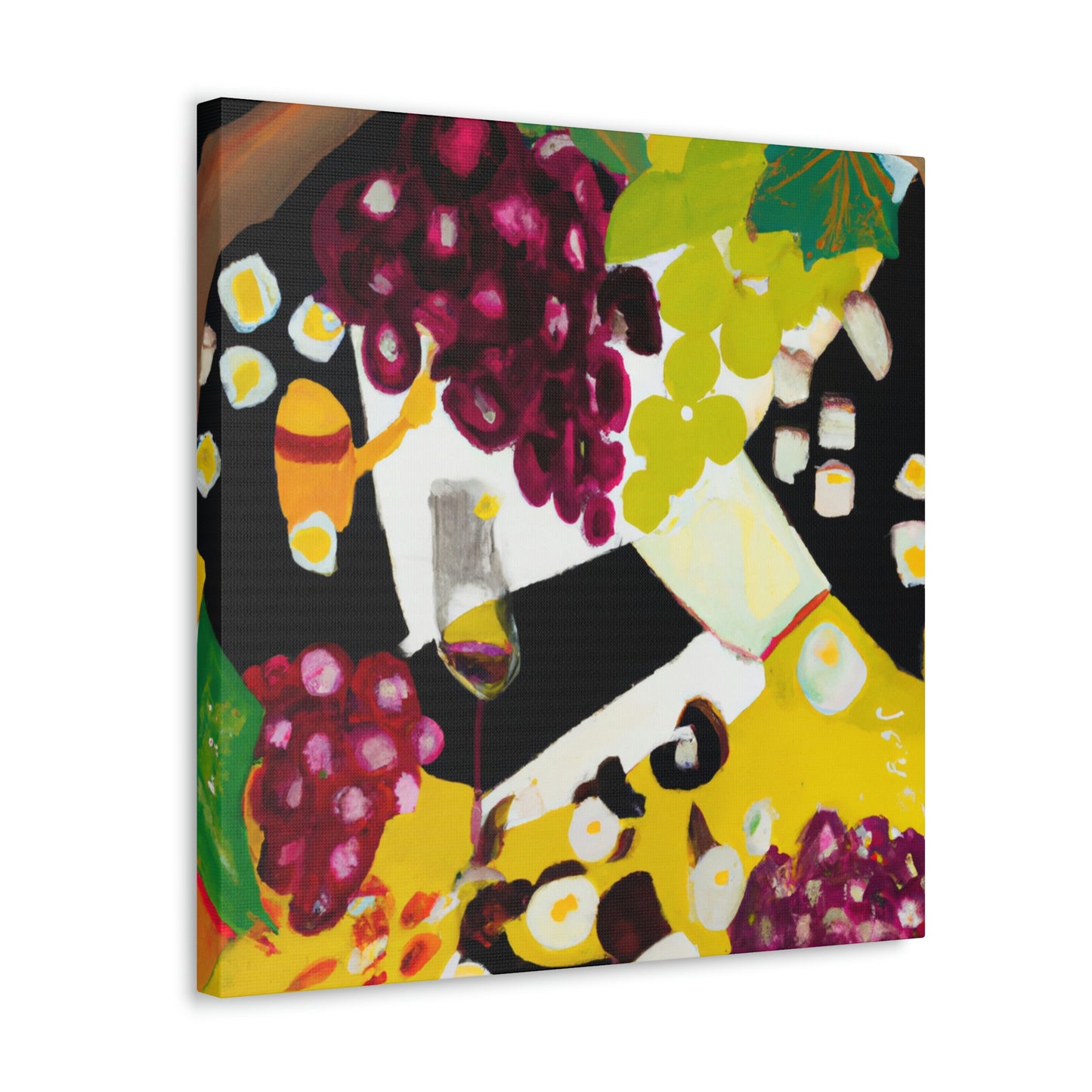 Cheese and Grapes Abstraction - Canvas