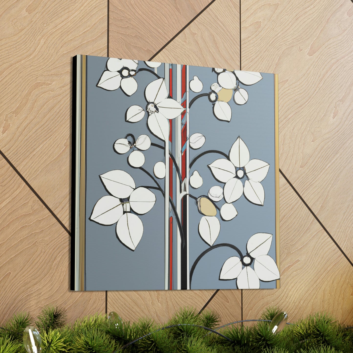 "Deco Dogwood Symphony" - Canvas