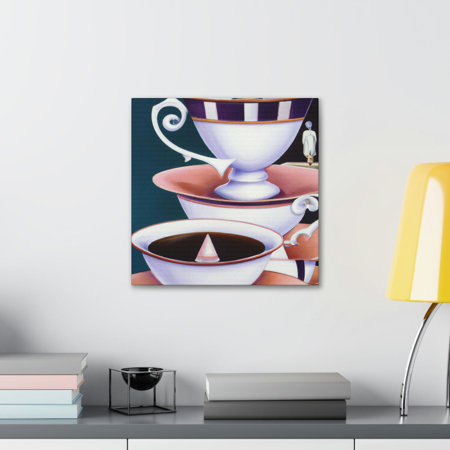 "Cups of Steamy Joy" - Canvas