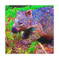 "Wombat in Pointillism" - Canvas