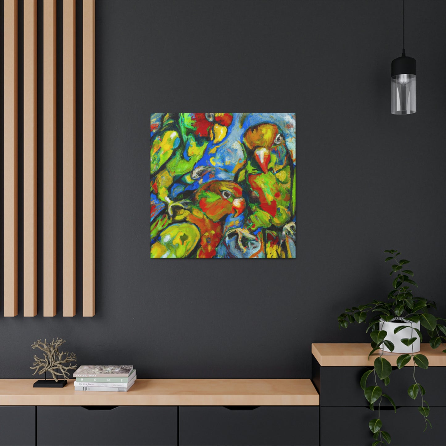 "Conures in a Dreamscape" - Canvas