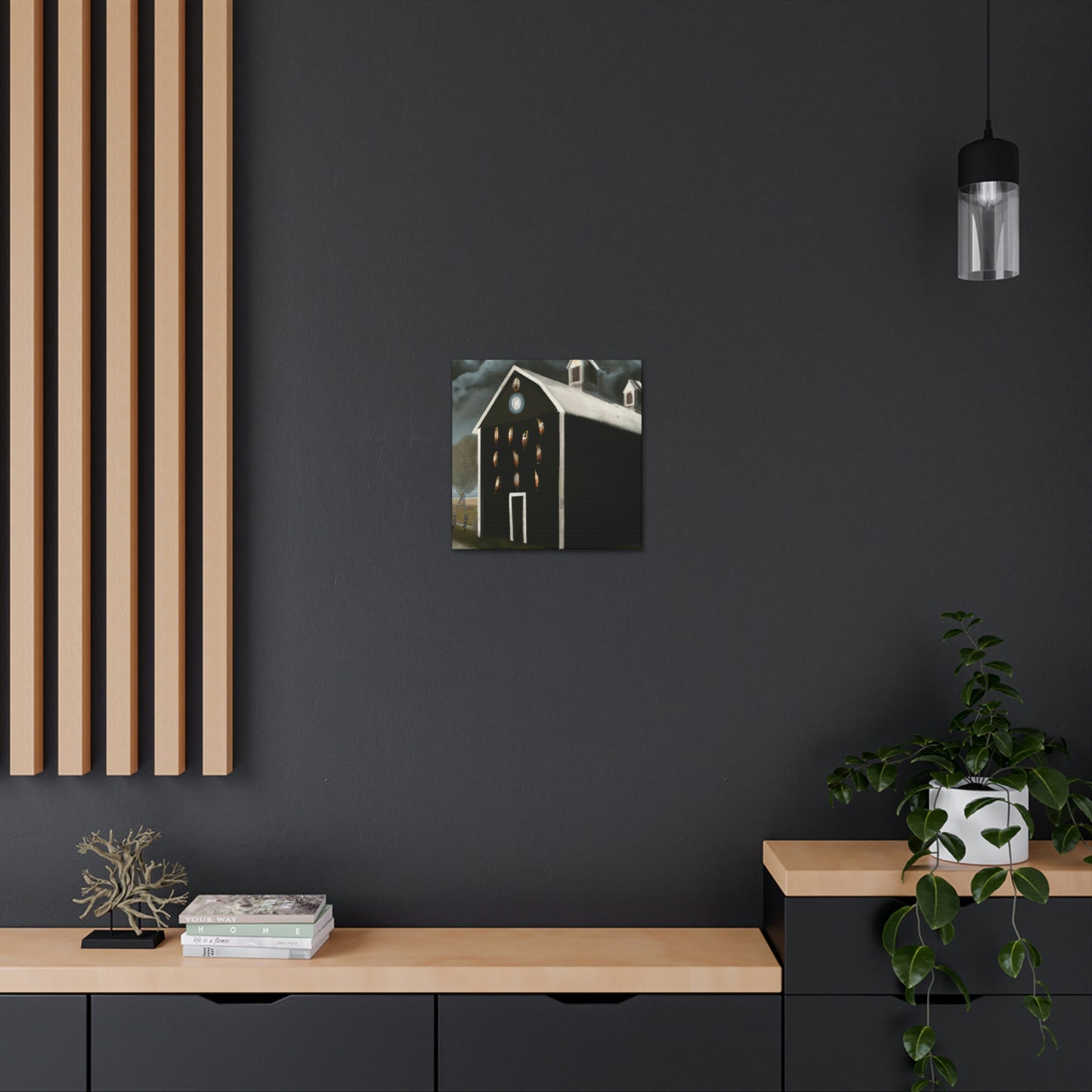 Barns in Art Deco - Canvas