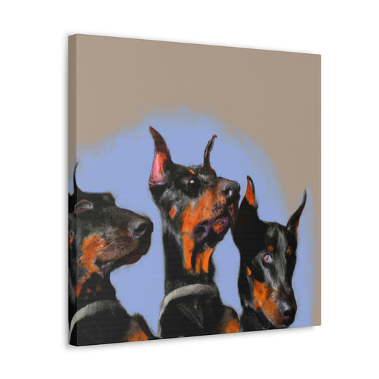 Doberman in Stillness - Canvas