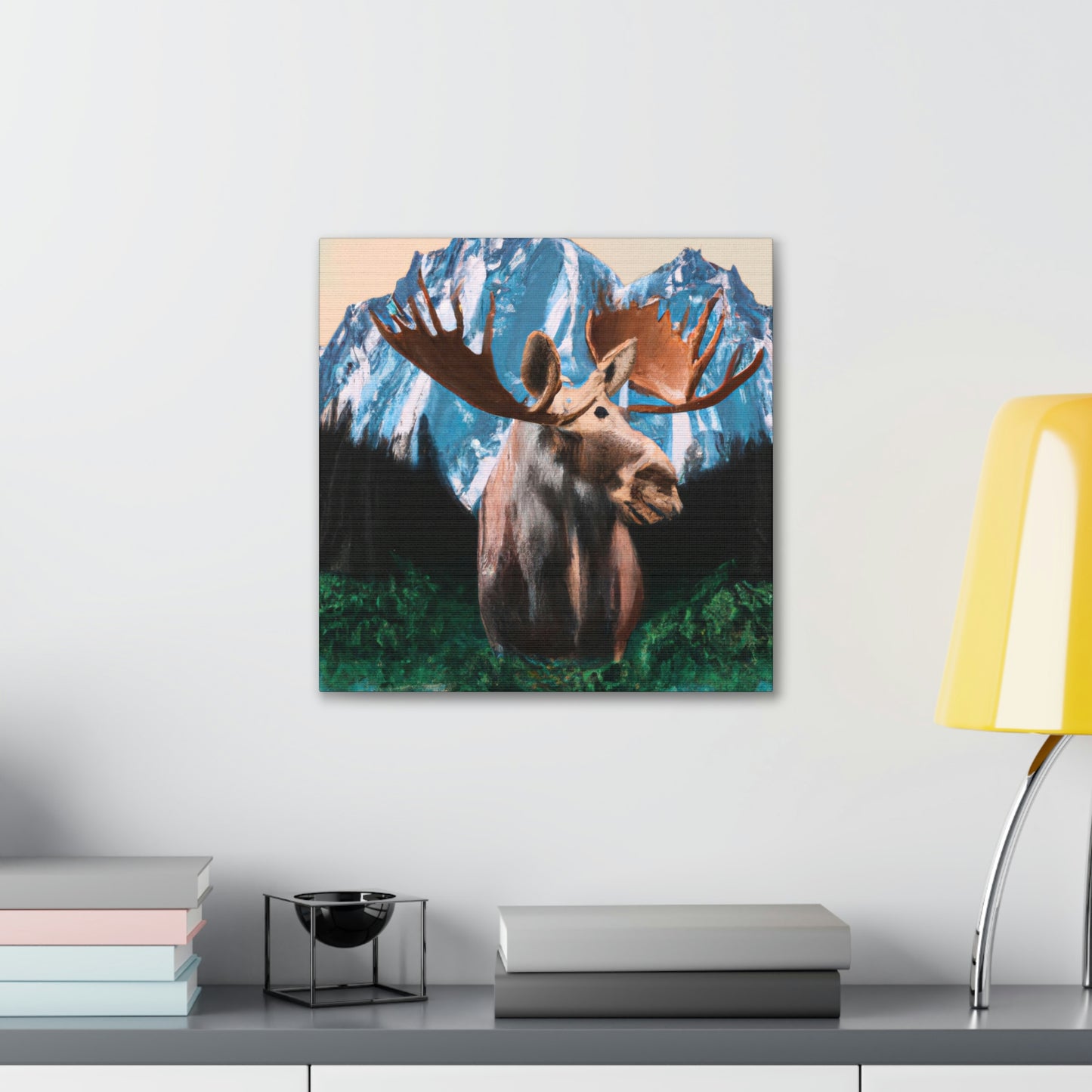 Moose in Baroque Splendor - Canvas