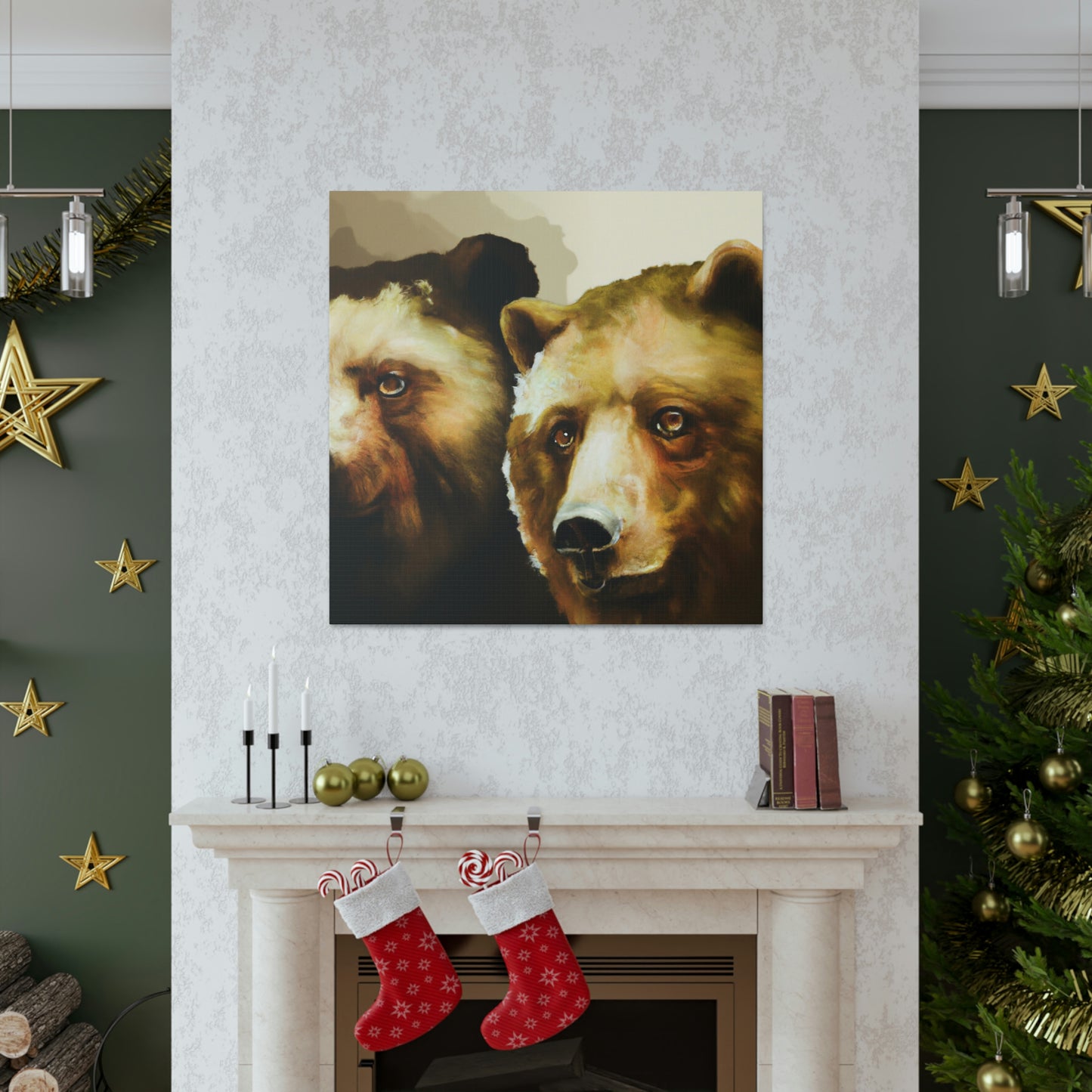 Grizzly Bear Family Portrait - Canvas