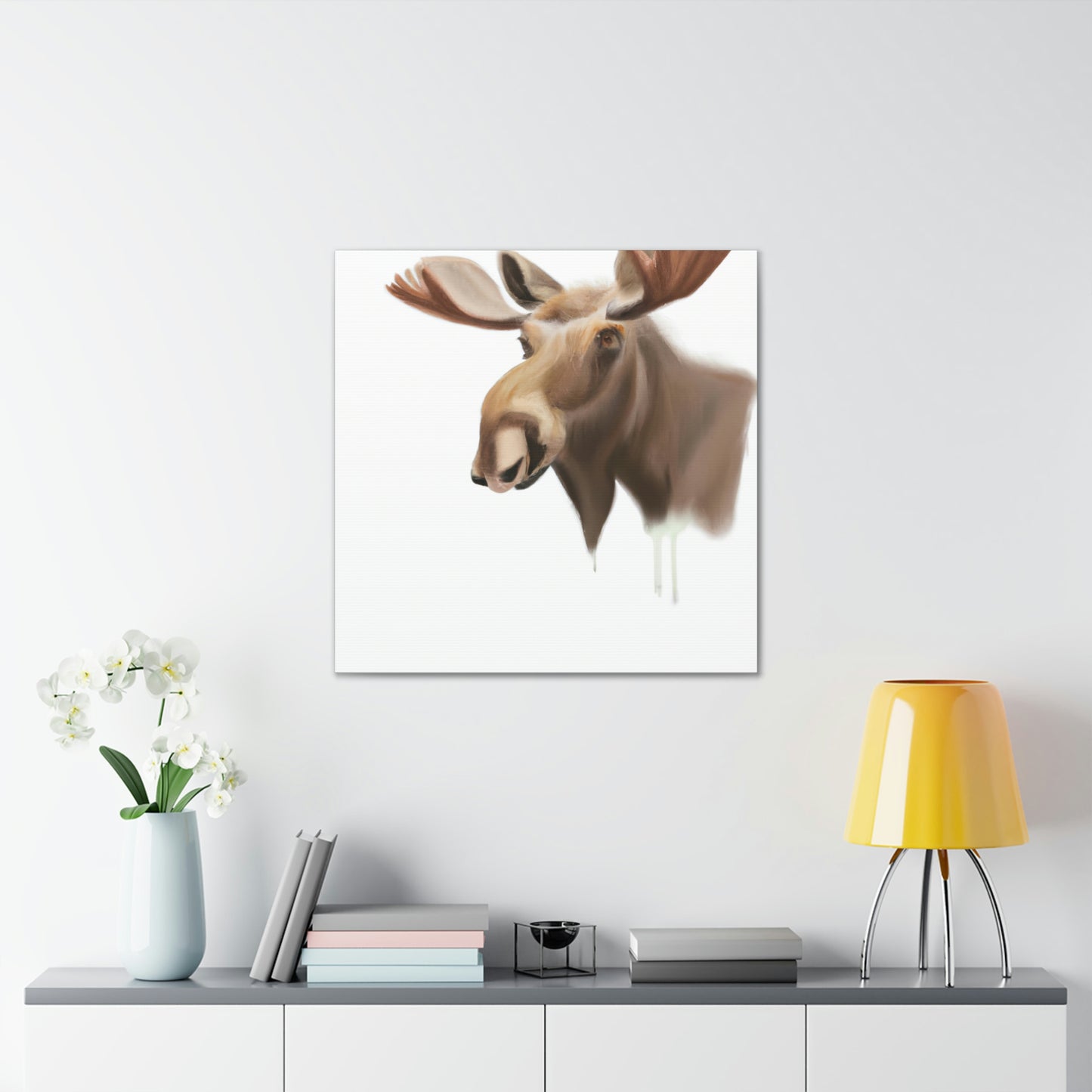 Moose in Winter Light - Canvas