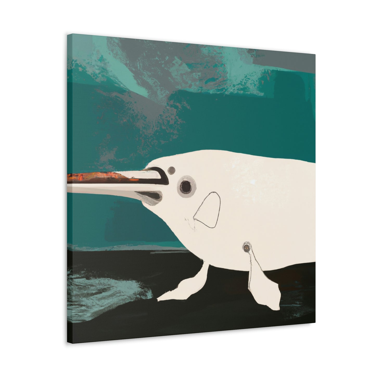 "Narwhal Dreaming Blue" - Canvas