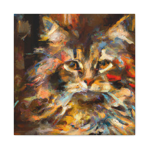 "Maine Coon Impressionism" - Canvas