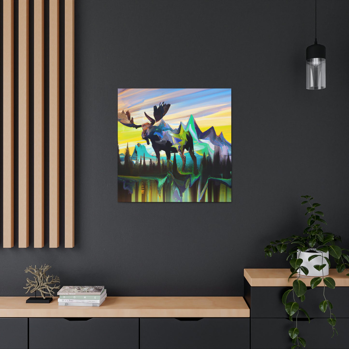 Moose in Art Deco - Canvas