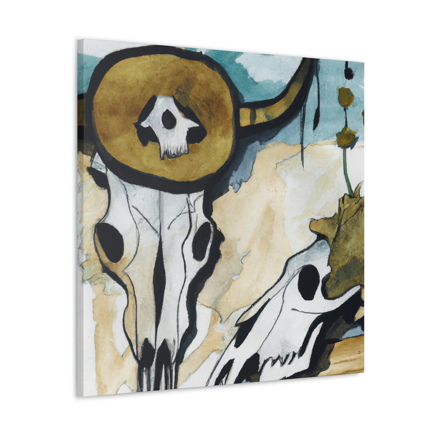 "Cow Skull in Vision" - Canvas