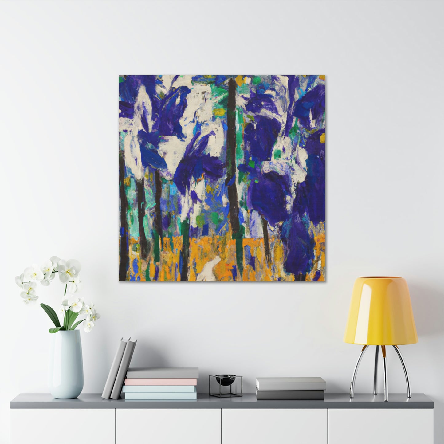 "Iris in Abstraction". - Canvas