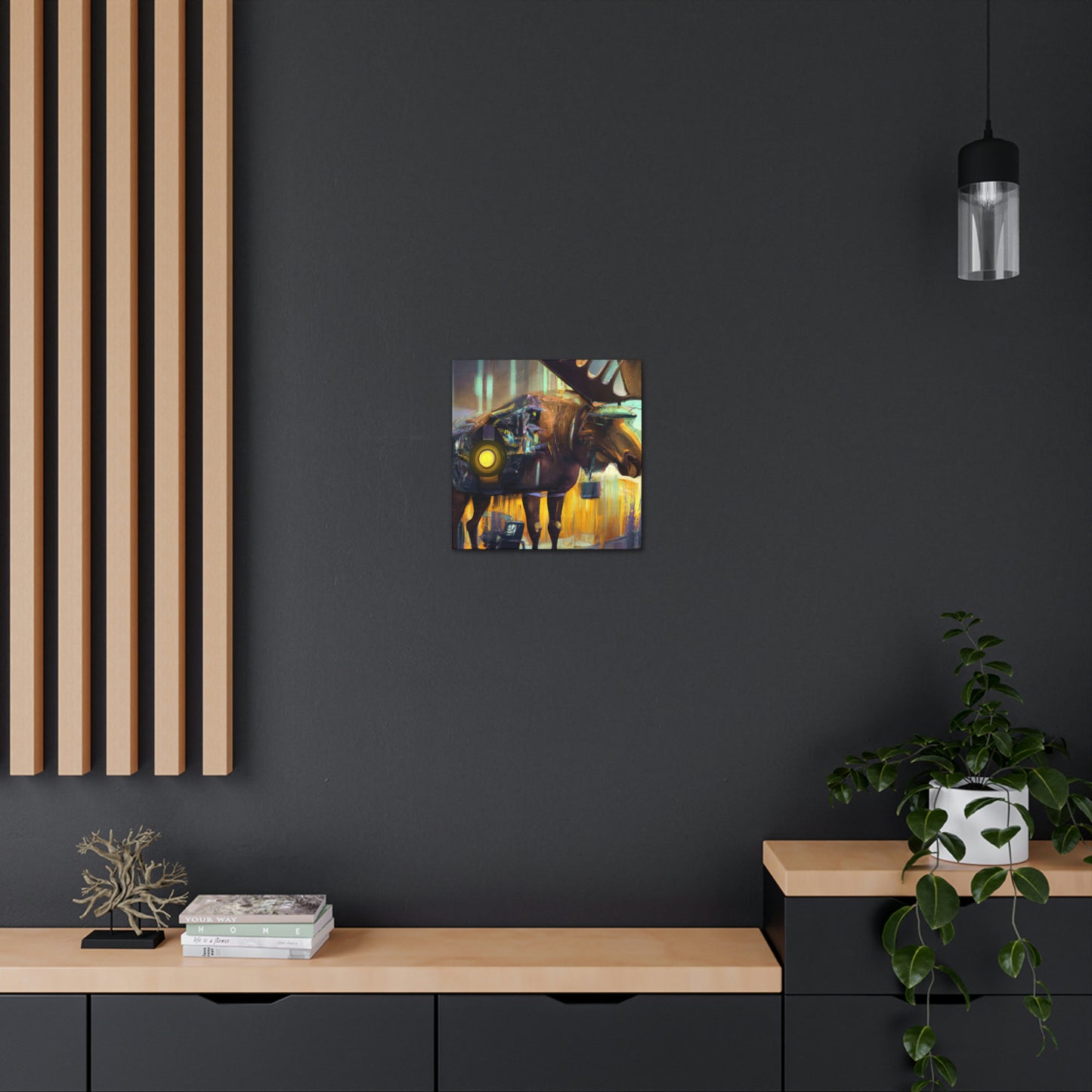 Moose in Steampunk Gear - Canvas