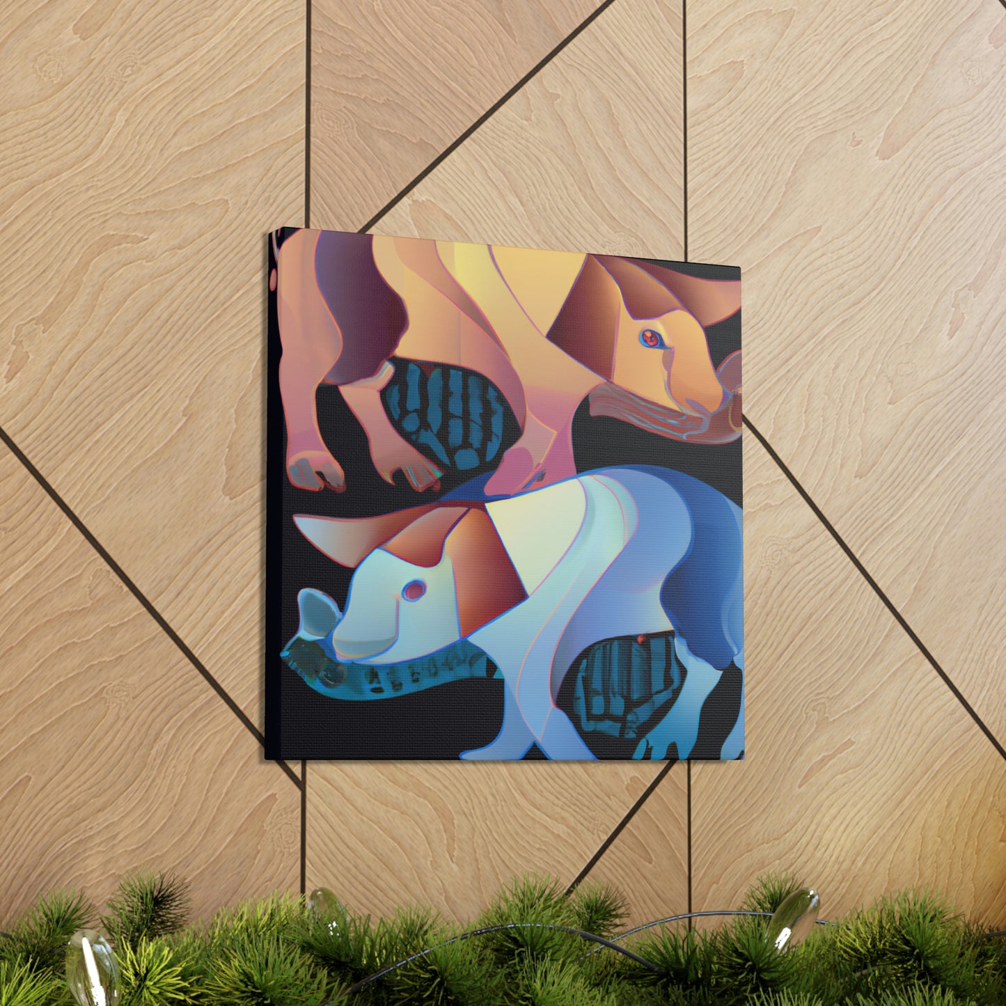 Pigs in Art Deco - Canvas