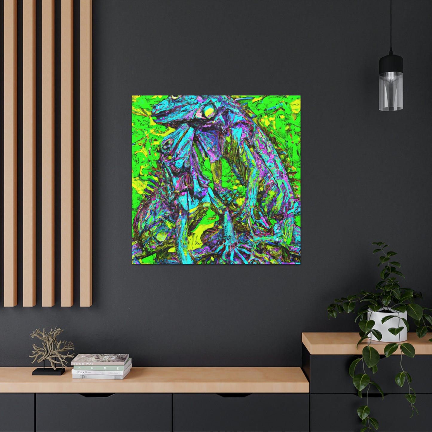 "Iguanas in Abstract". - Canvas