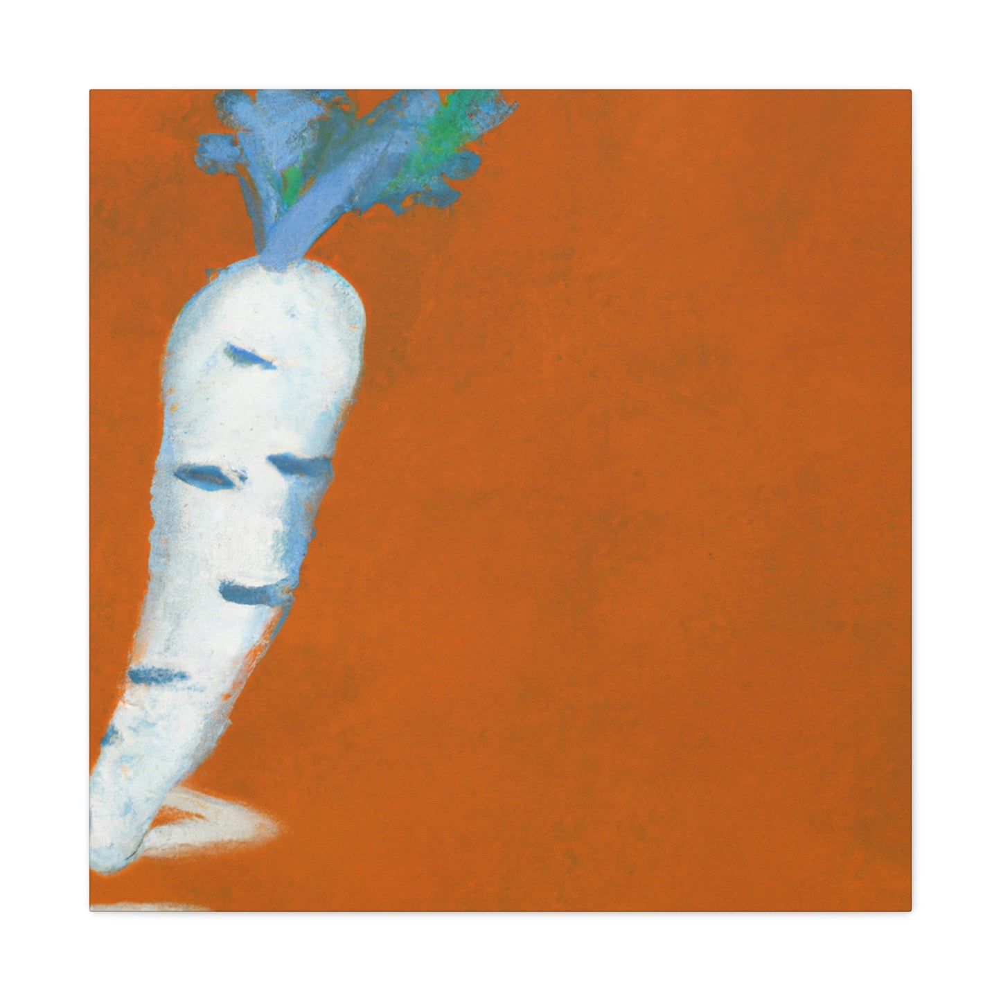 "Carrot: Minimalist Reflection" - Canvas