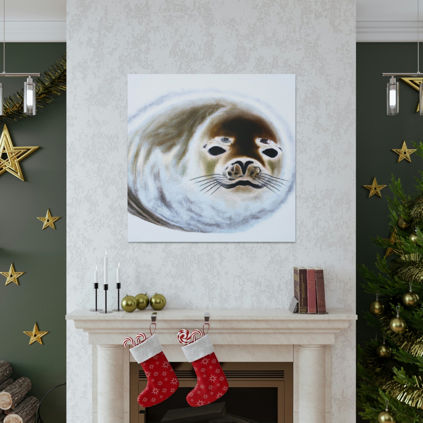 Harp Seal Slumbering - Canvas