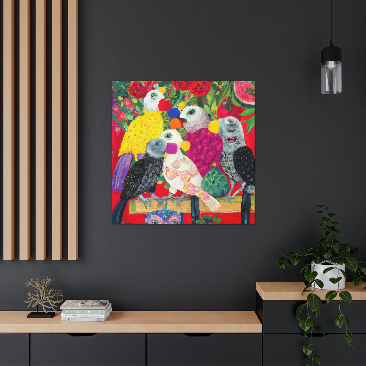 African Greys Adored - Canvas