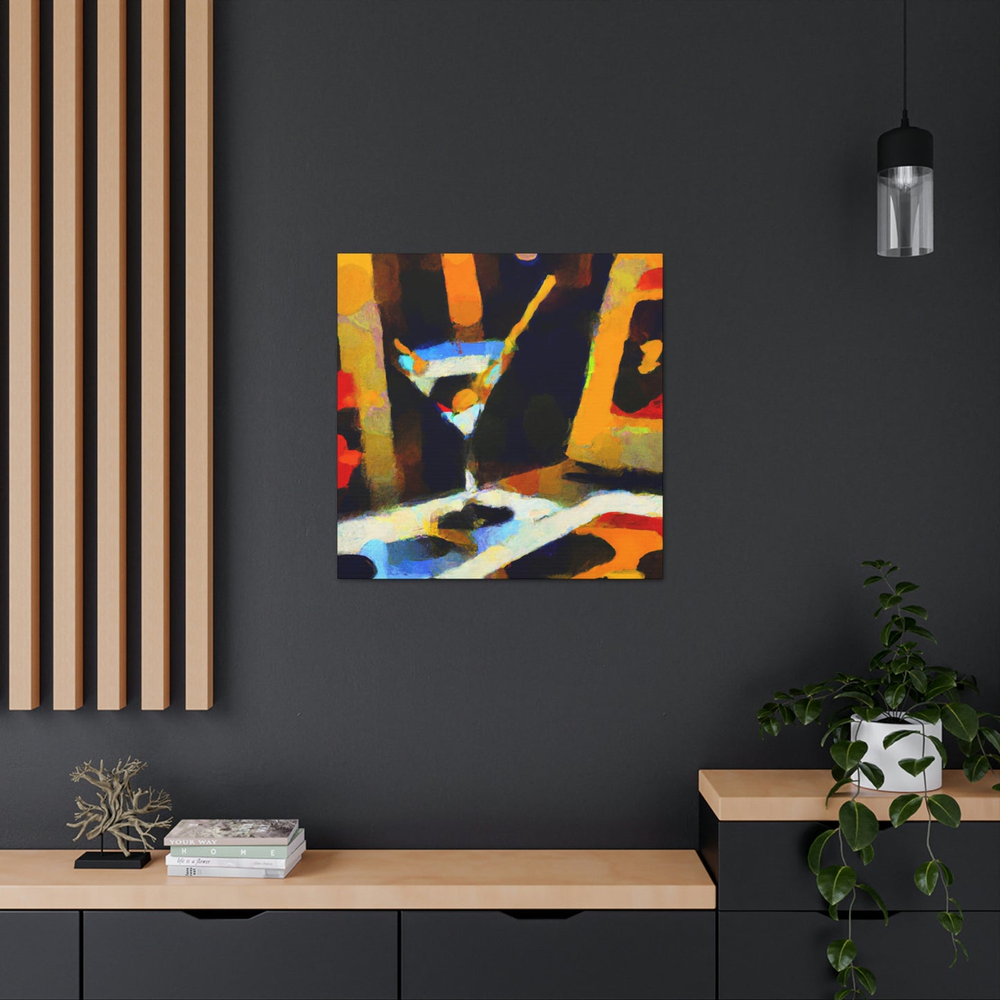 Martini Moment Illuminated - Canvas