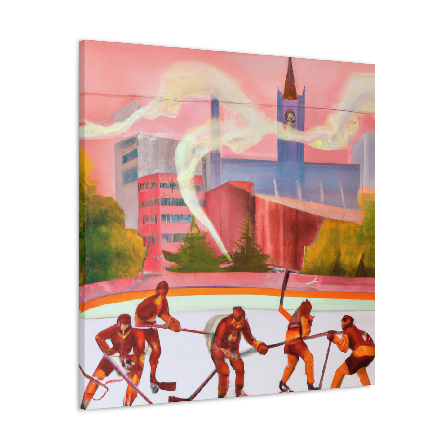 "Ice Skating Heroes Rise" - Canvas