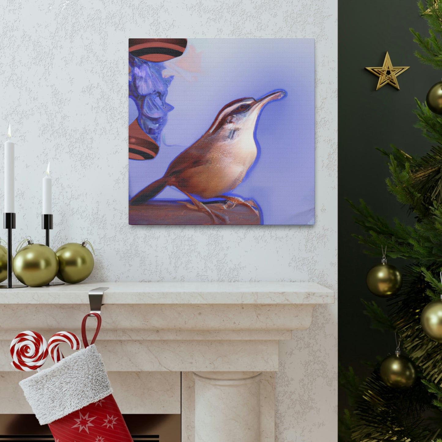 Carolina Wren Reflection - Canvas