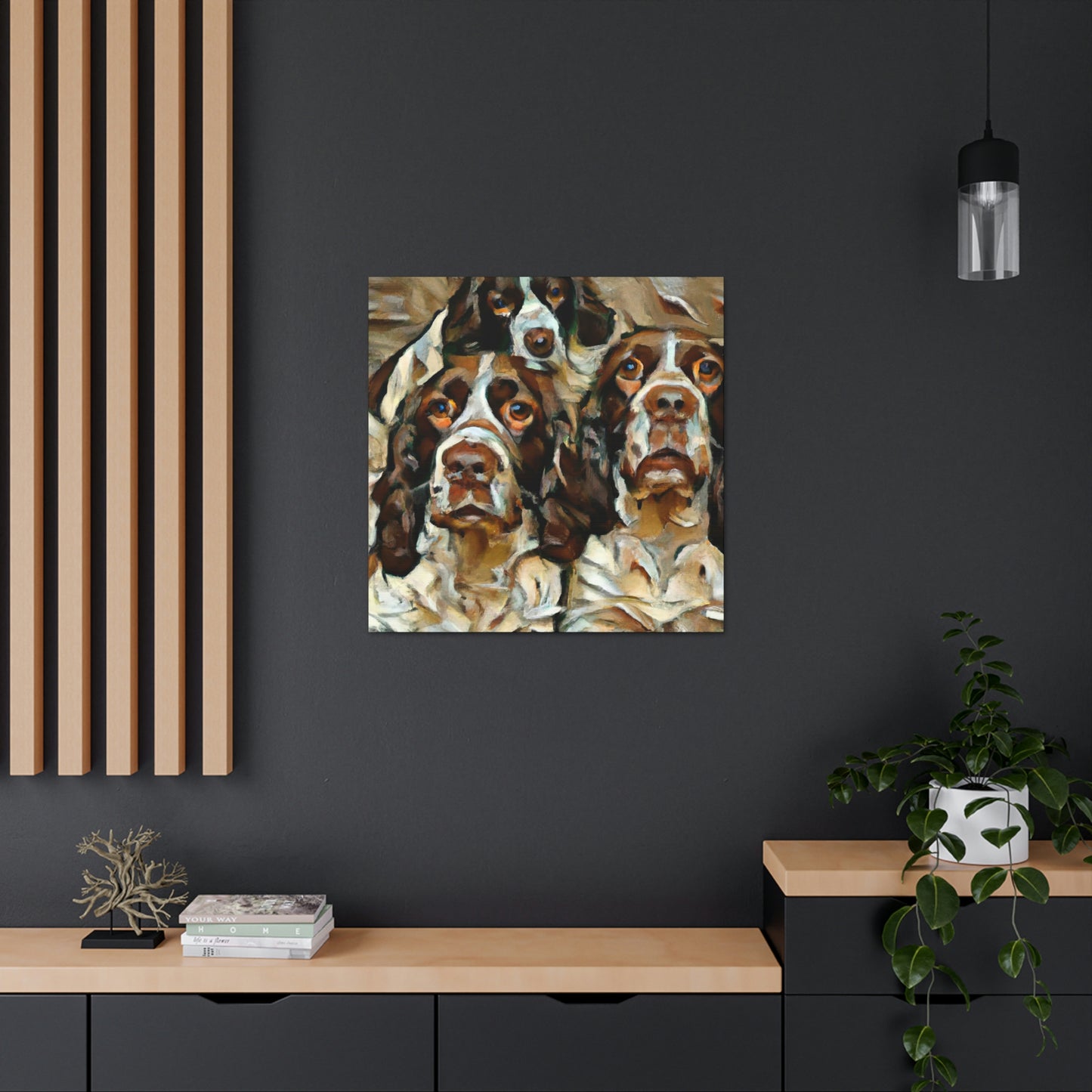 English Springer Watching - Canvas