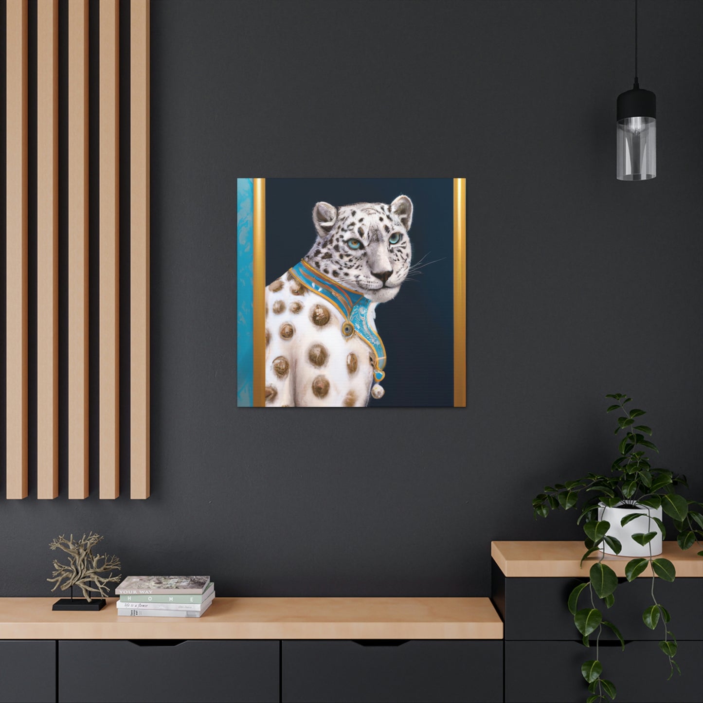 "Snow Leopard Sparkles Bright" - Canvas